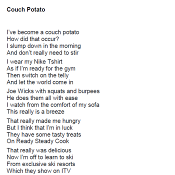 Couch Potato by Janet Hutchinson