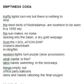 EMPTINESS CODA by Niall McDevitt