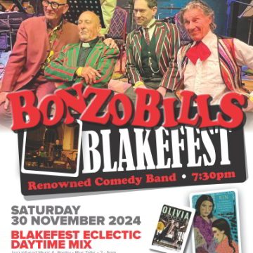 Bonzobills Comedy Band BLAKEFEST SATURDAY 30 NOVEMBER 2024 7.30pm