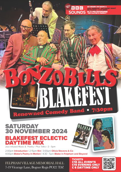 Bonzobills Comedy Band BLAKEFEST SATURDAY 30 NOVEMBER 2024 7.30pm