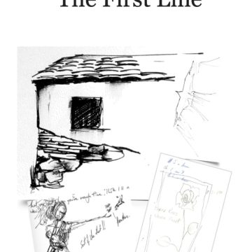 Poster for The Roland Manuel Memorial Prize 2025 with sketches of buildings and people, titled The First Line.